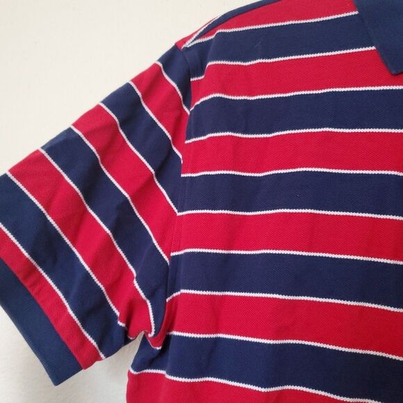 Brooks Brothers 346 Mens M Original Fit Polo Shirt Red Striped Short Sleeve - Picture 7 of 16
